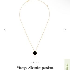 Onyx Vintage Alhambra 18K yellow gold necklace